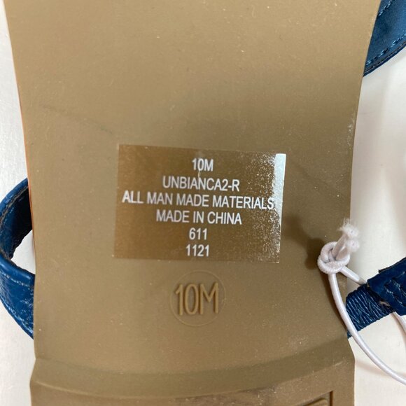 Unisa Womens Blue Strappy Sandals Flip Flops Shoes Spring Summer Pool Size 10M - Picture 8 of 9